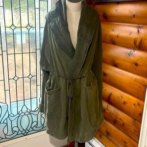Free People hooded Jacket/cardigan Sz Large -EUC